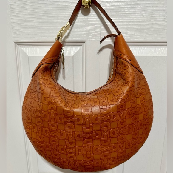 GUCCI ❤️🌟 HORSEBIT EMBOSSED RICH COGNAC  LEATHER ⭐️ - Picture 1 of 12